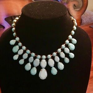 Pale Turquoise Stone Necklace. Lightweight.
